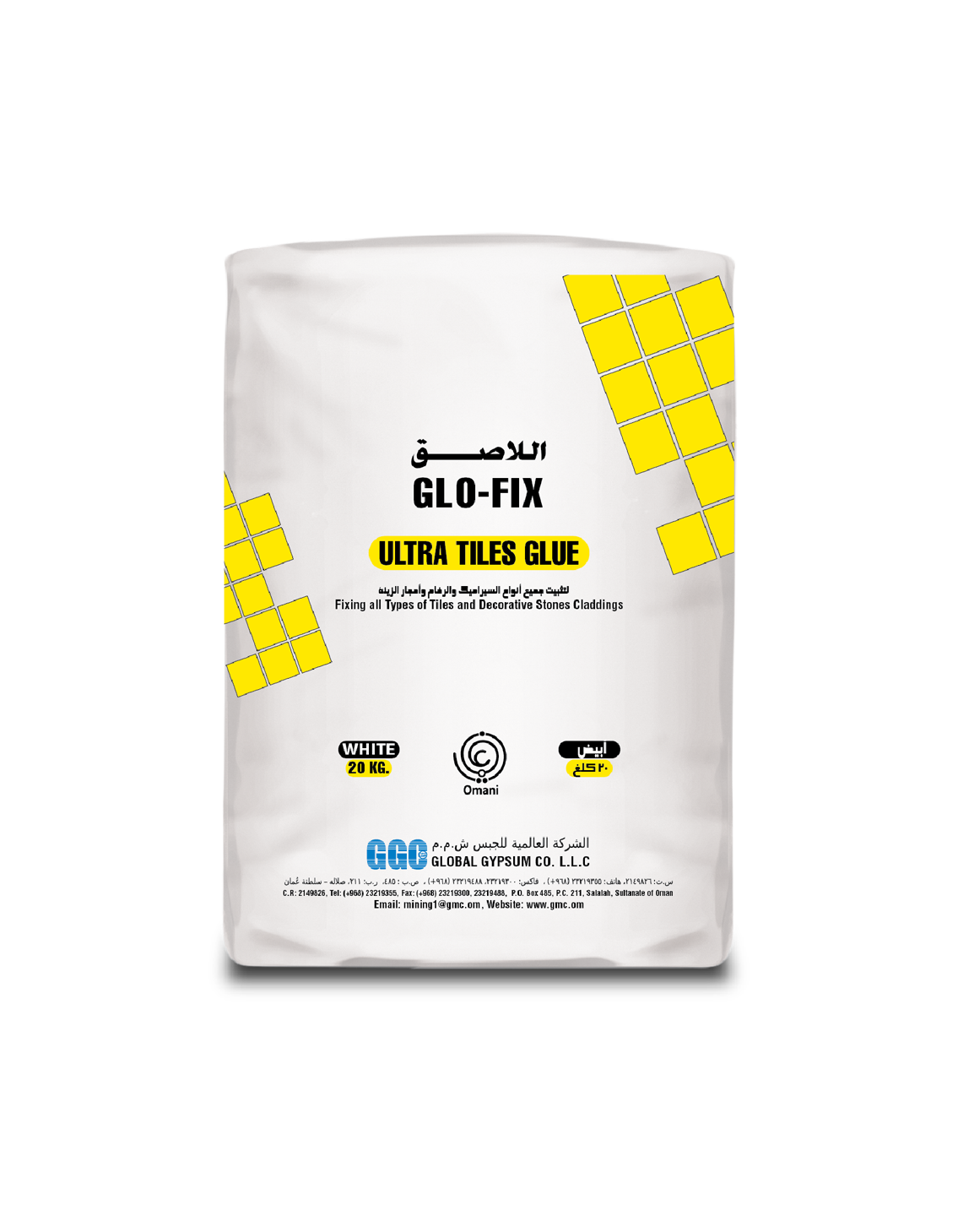 Glo Fix Ultra Tile Glue White 20 KG C1